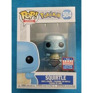 Funko Pop! Pokemon Squirtle Diamond Funkon 2021 Shared Gamestop Exclusive